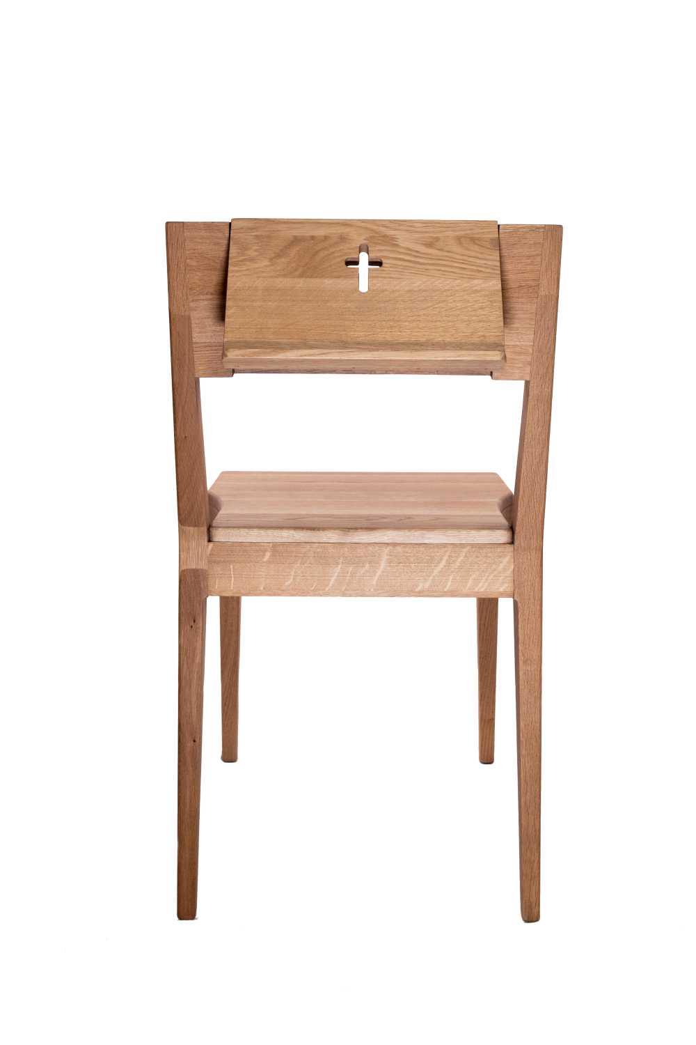 modern wooden Church chairs ZOE - made of oak wood.